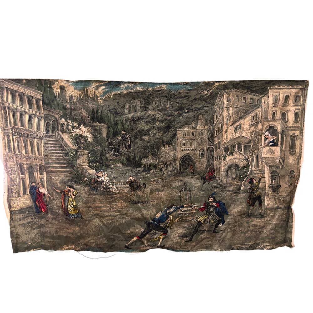 Tibet Reich Scenes from Shakespeare Plays tapestry panel depicts Romeo & Juliet